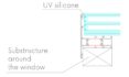 cross-section of an aluminum skylight