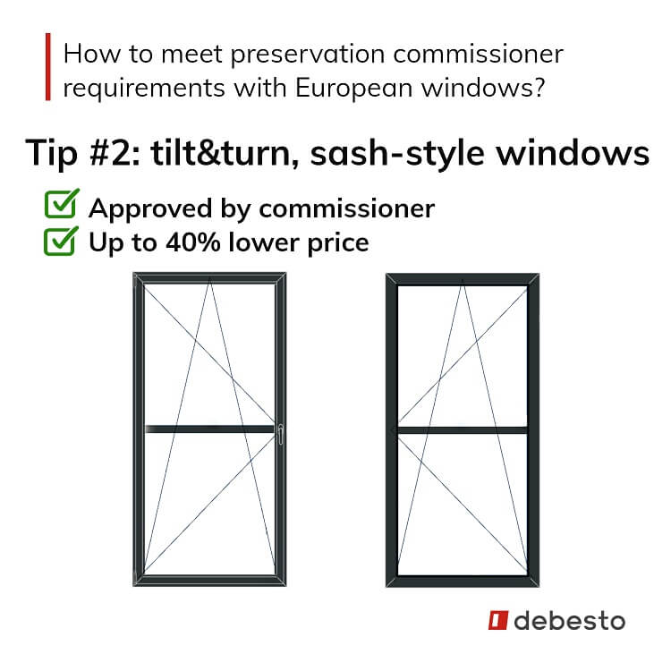 tilt&turn sash-style windows from Europe