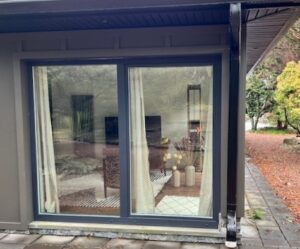 Single family home uPVC anthracite patio doors Pennsylvania